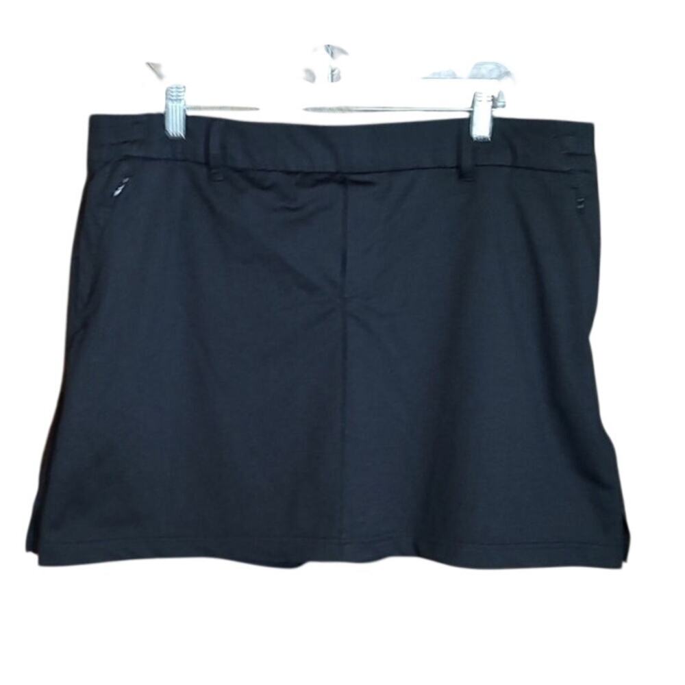 Lands' End Women XL Black Active Performance Chino Skort Preppy Athleisure